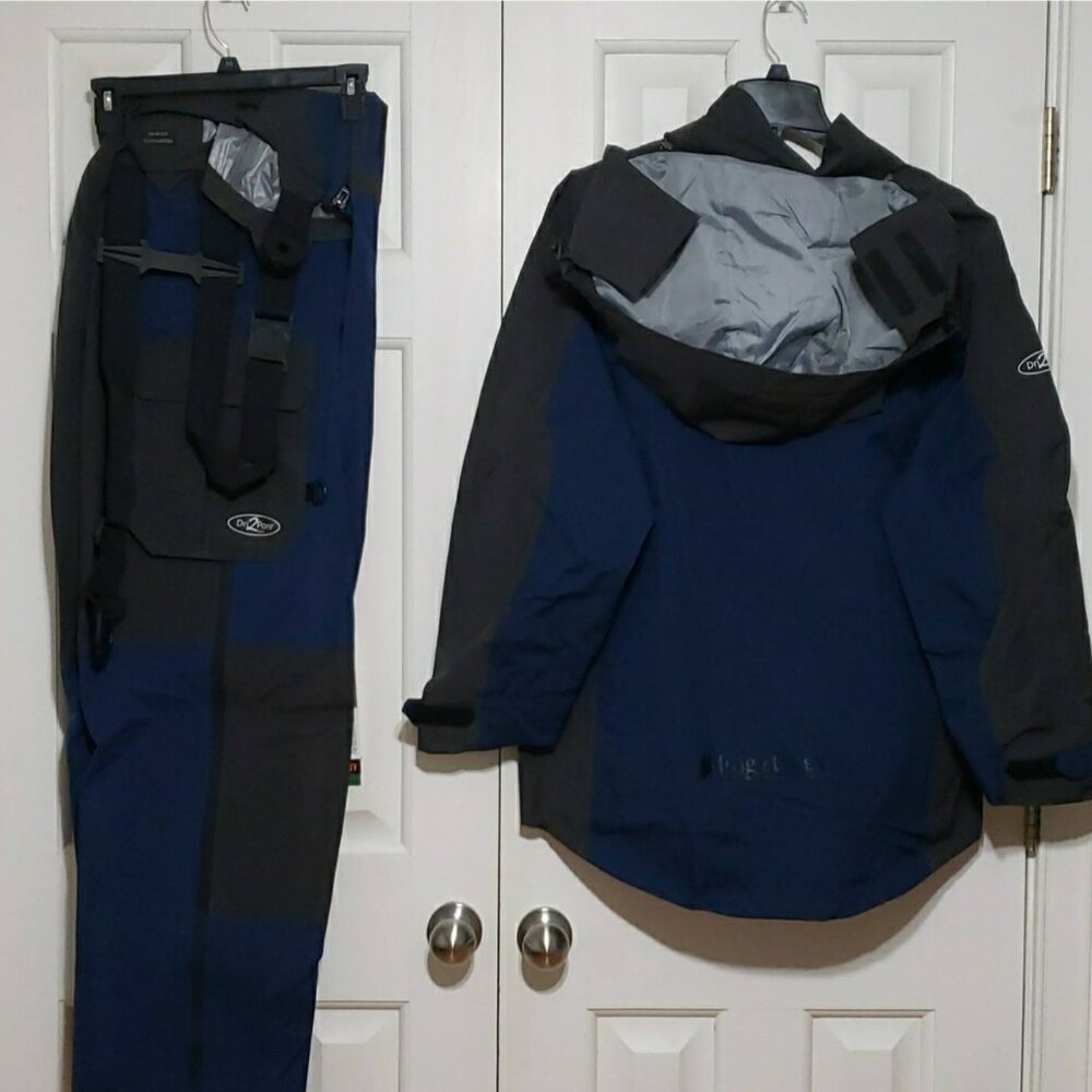 Frog Toggs Pilot 2 Guide Fishing Rain Suit Bibbs & Jacket, Medium